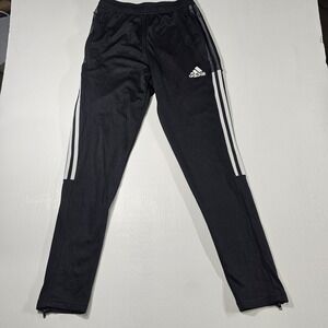 Adidas Mens Pants Small S Black Three Stripe Aeroready Ankle Zip RN88387 CA40312
